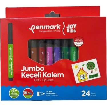 Penmark Süper Yıkanabilir Keçeli Kalem 24'lü Set