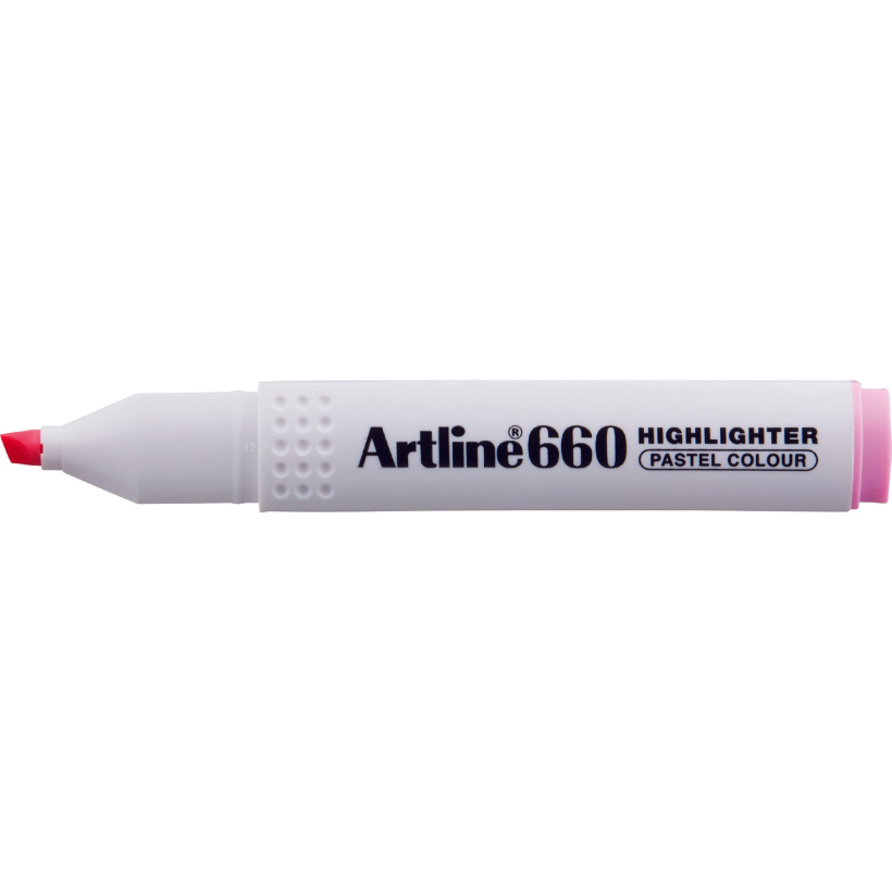 Artline 660 Fosforlu Kalem Kesik Uç:1,0-4,0mm Pastel Pink