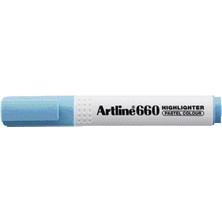 Artline 660 Fosforlu Kalem Kesik Uç:1,0-4,0mm Pastel Blue