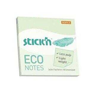 Gıpta Stickn Eco Notes 100 Yaprak Pastel Yeşil Yapışkanlı Not Kağıdı 76 x 76 mm