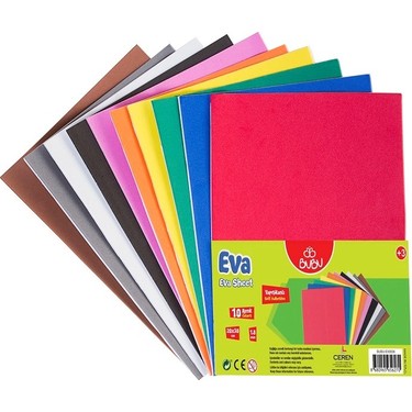 Bu-Bu Eva Yapıskanlı 10 Renk 20 x 30 cm EV0036 - 5 Adet