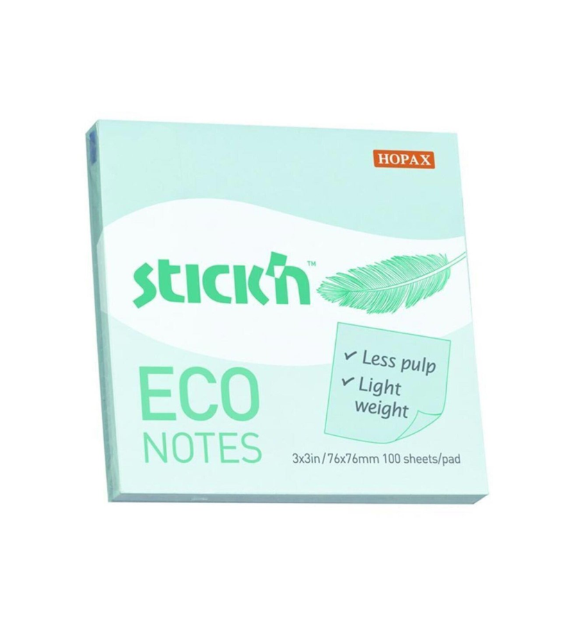 Gıpta Stickn Eco Notes 100 Yaprak Pastel Mavi Yapışkanlı Not Kağıdı 76 x 76 mm